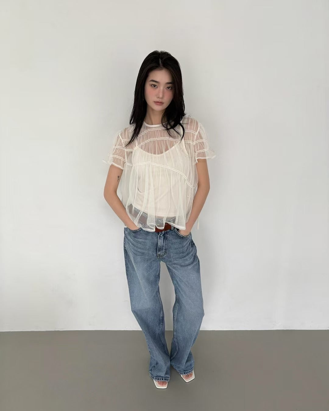 Mesh Lace Top Set