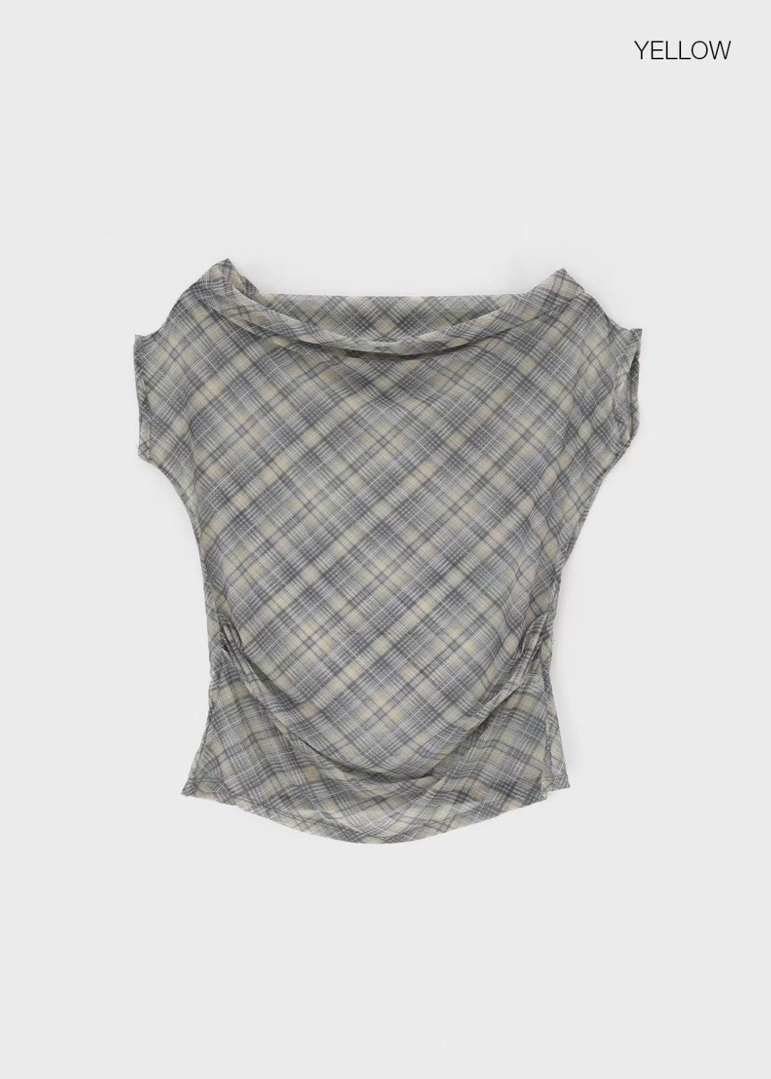 See Through Check Top (現貨-$30 + 包郵)