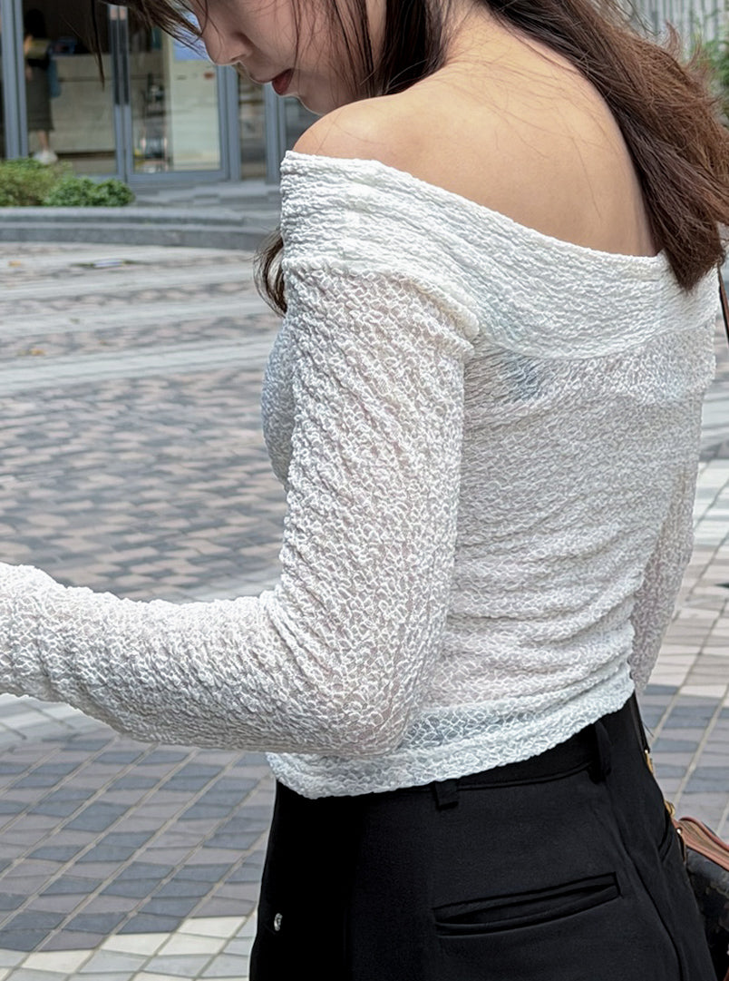 Angela Lace Off Shoulder Top