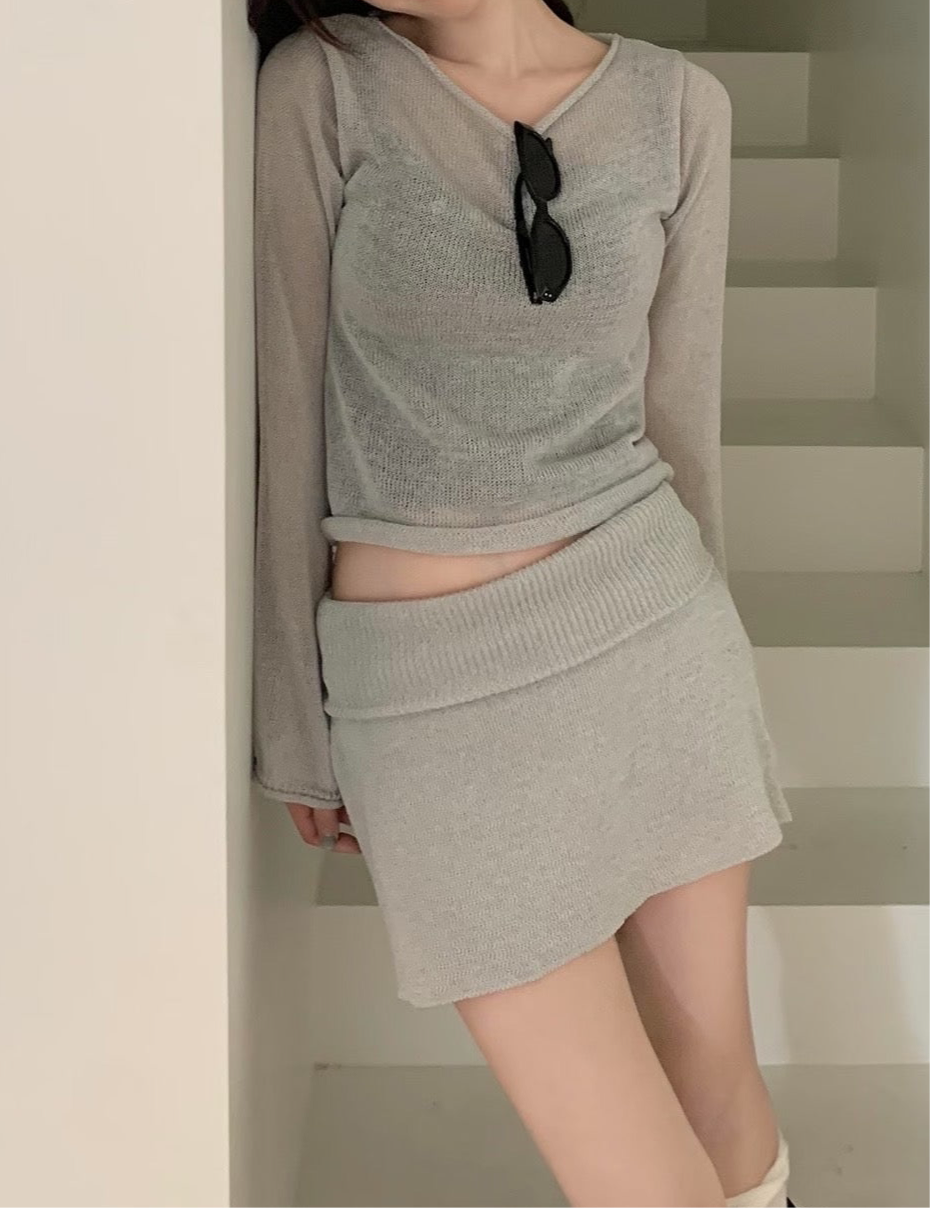 Mia Sheer Knit Set