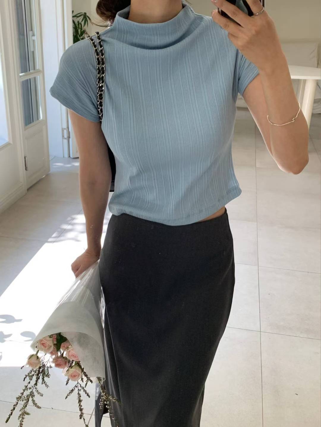 Daily Mock Neck Top