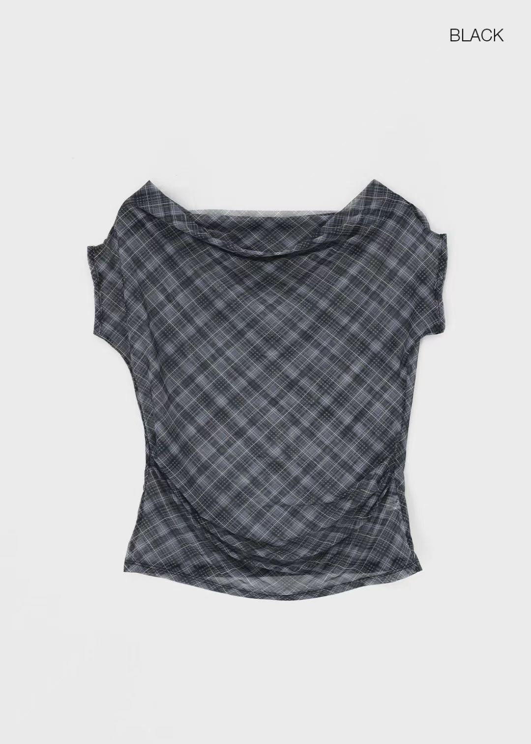 See Through Check Top (現貨-$30 + 包郵)