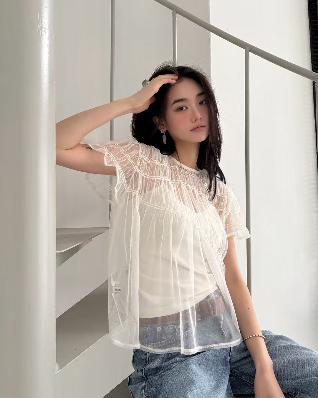 Mesh Lace Top Set
