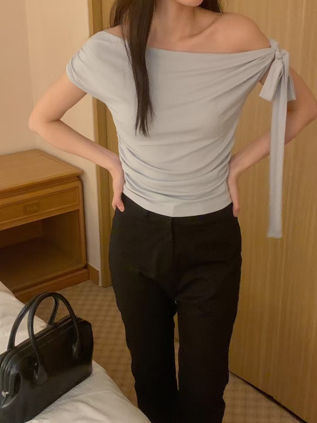 Tory Ribbon Off Shoulder Top