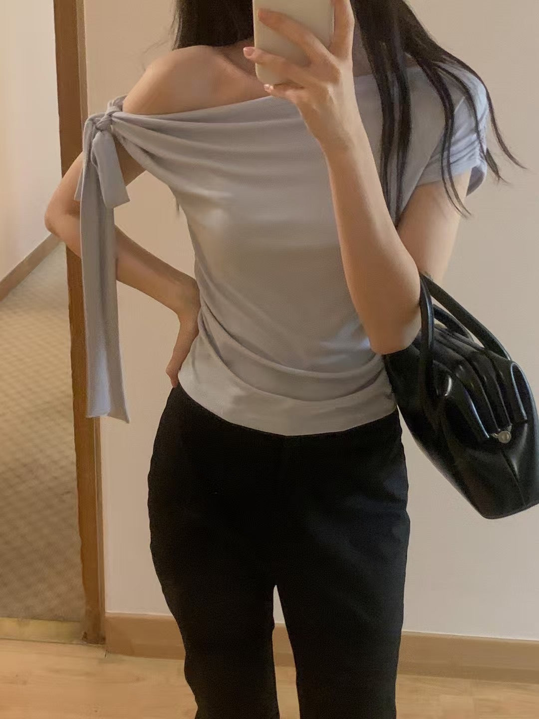 Tory Ribbon Off Shoulder Top