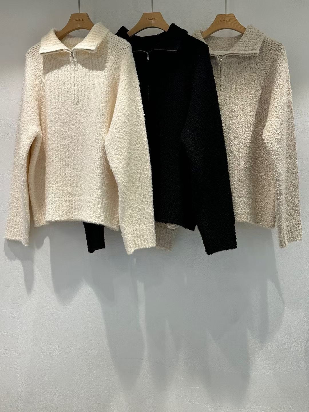 Half-zipper Plush Top (Wool)