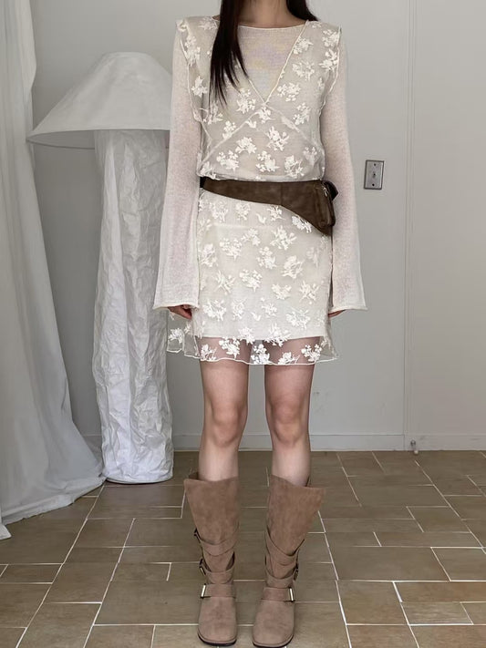 Floral See Through Dress