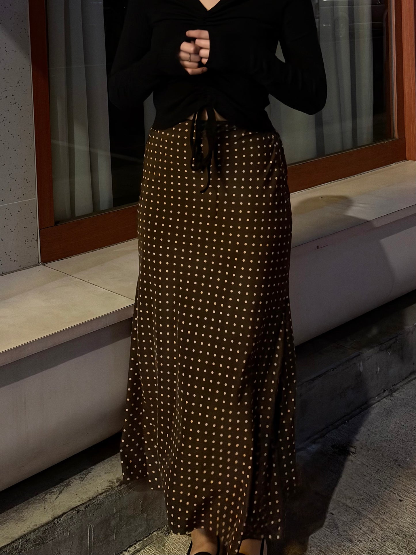 Ella Dotted Skirt (免燙款)