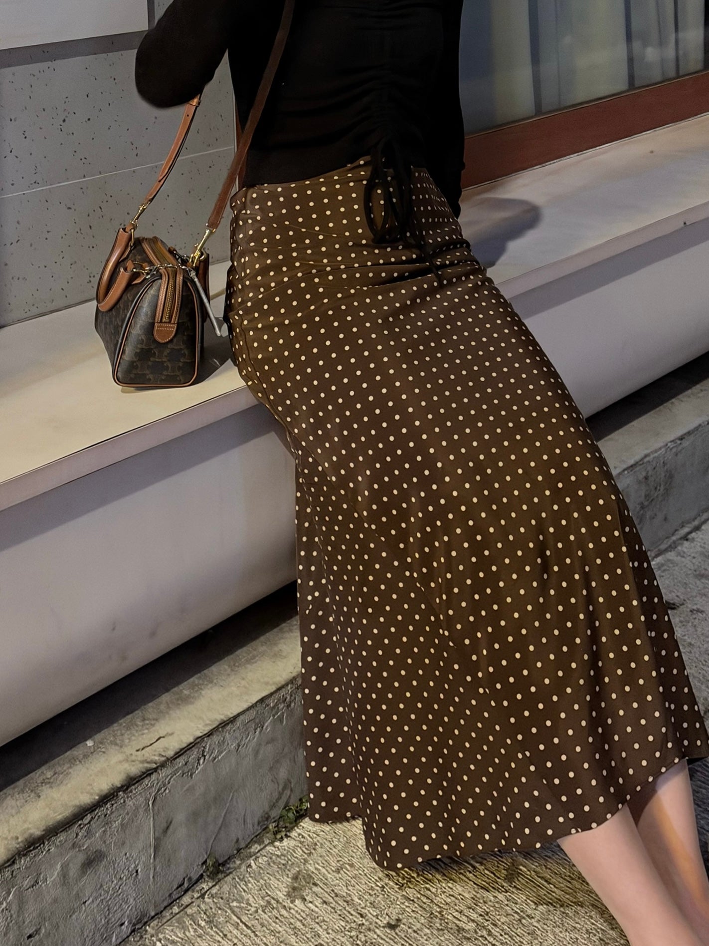 Ella Dotted Skirt (免燙款)