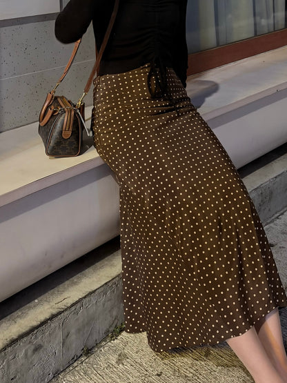 Ella Dotted Skirt (免燙款)