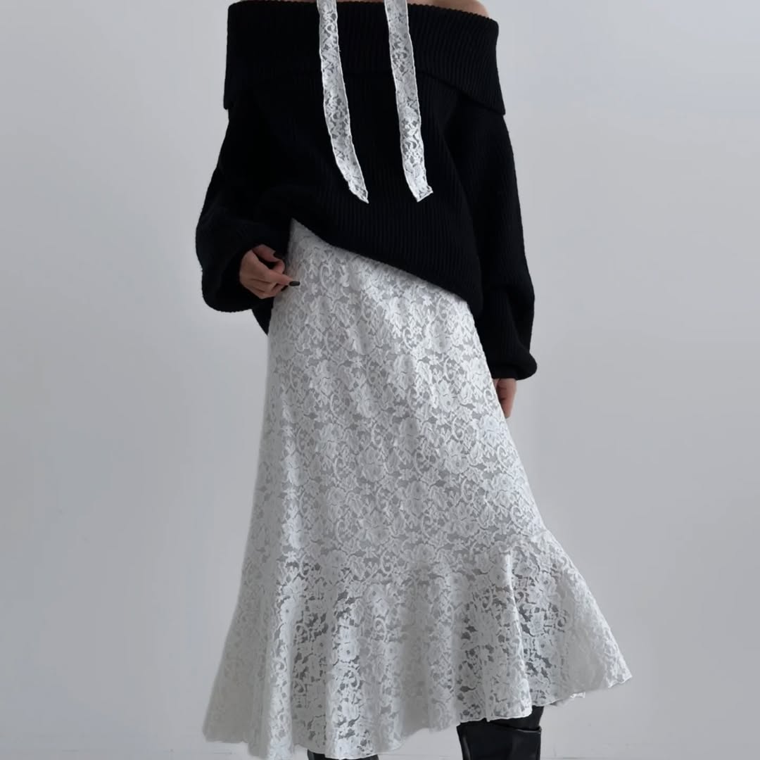 Hera Lace Skirt Set (w/ Scarf)