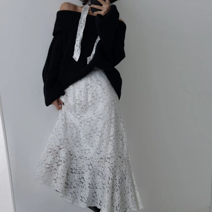 Hera Lace Skirt Set (w/ Scarf)