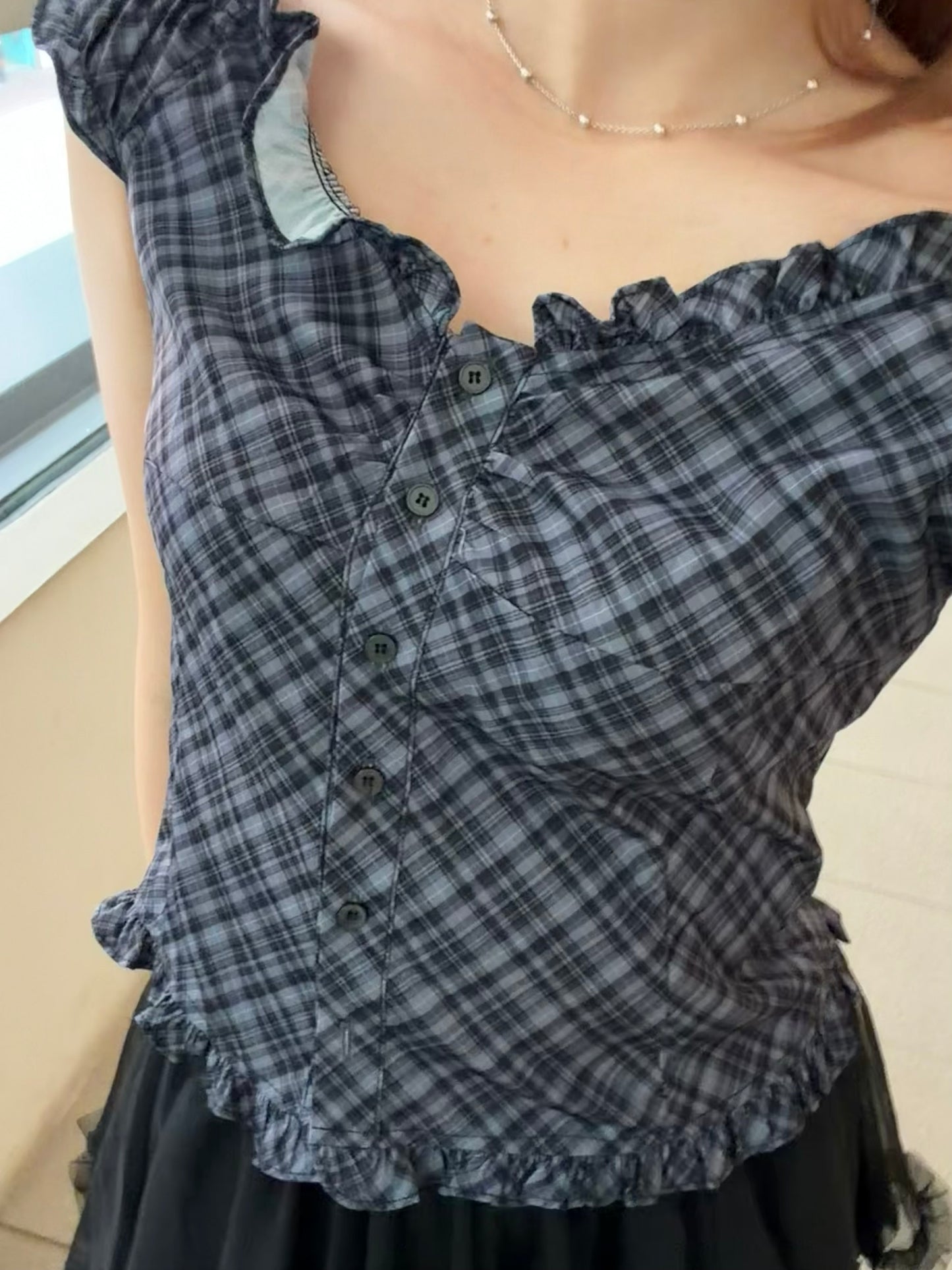 Renny Checked Blouse