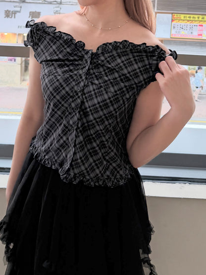 Renny Checked Blouse