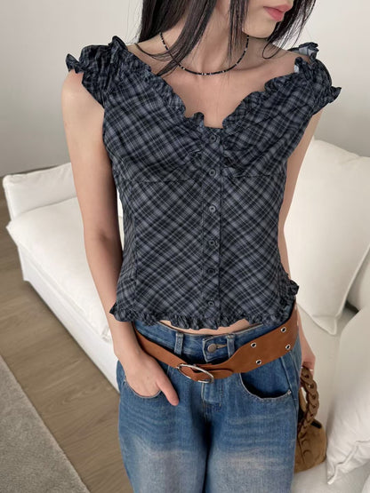 Renny Checked Blouse