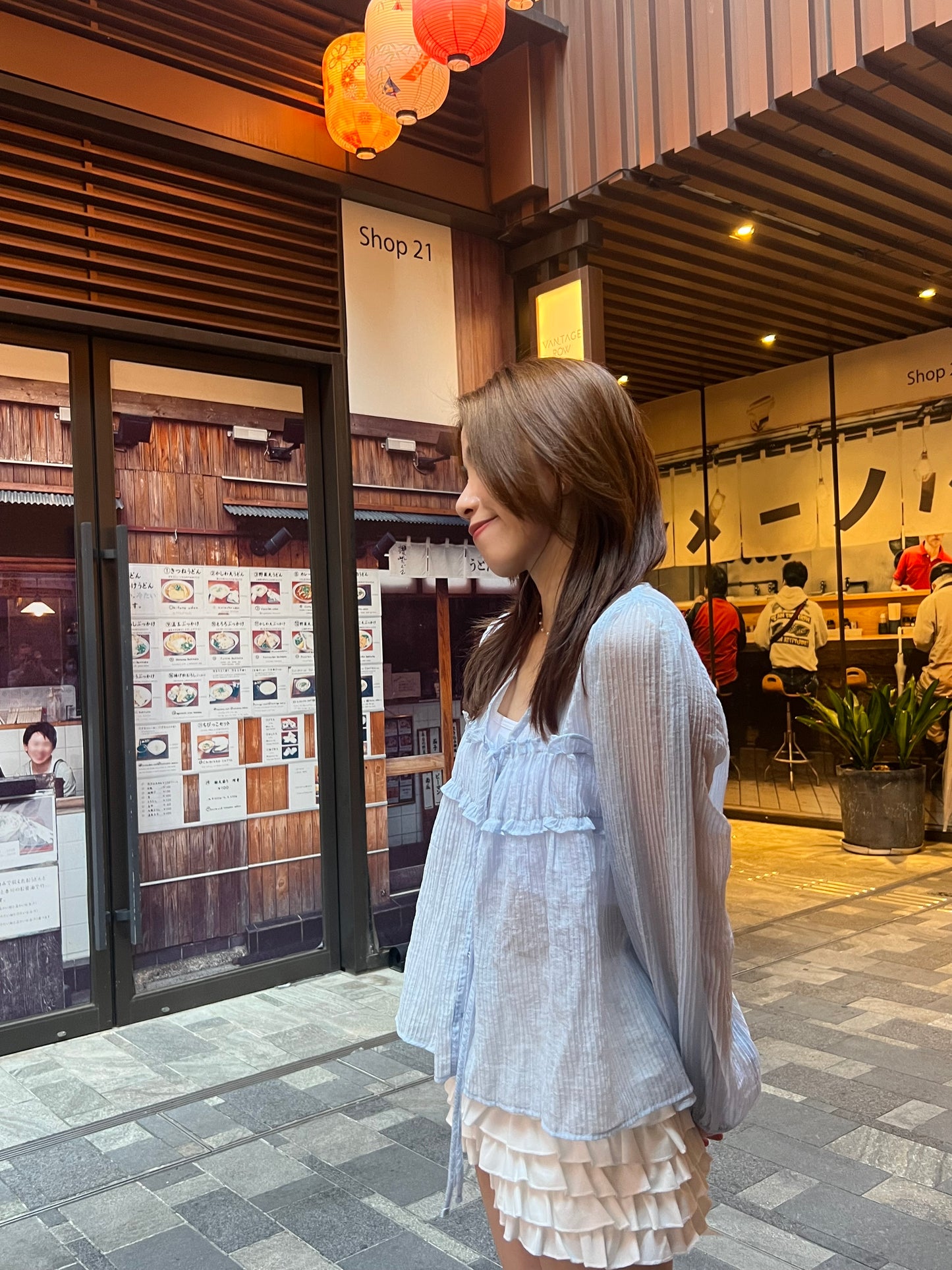 Lily See Through Ruffle Blouse