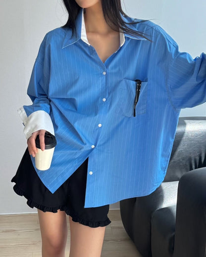 Jace Oversize Striped Shirt