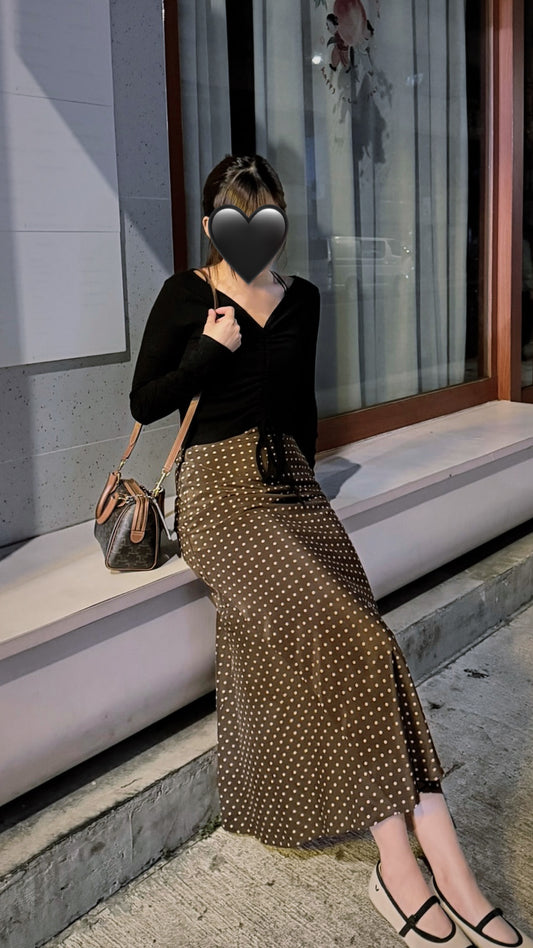 Ella Dotted Skirt (免燙款)