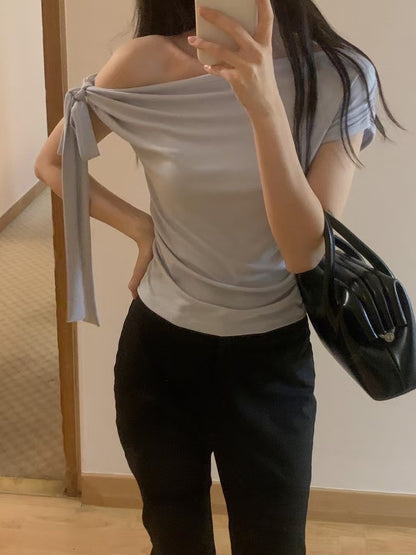 Tory Ribbon Off Shoulder Top