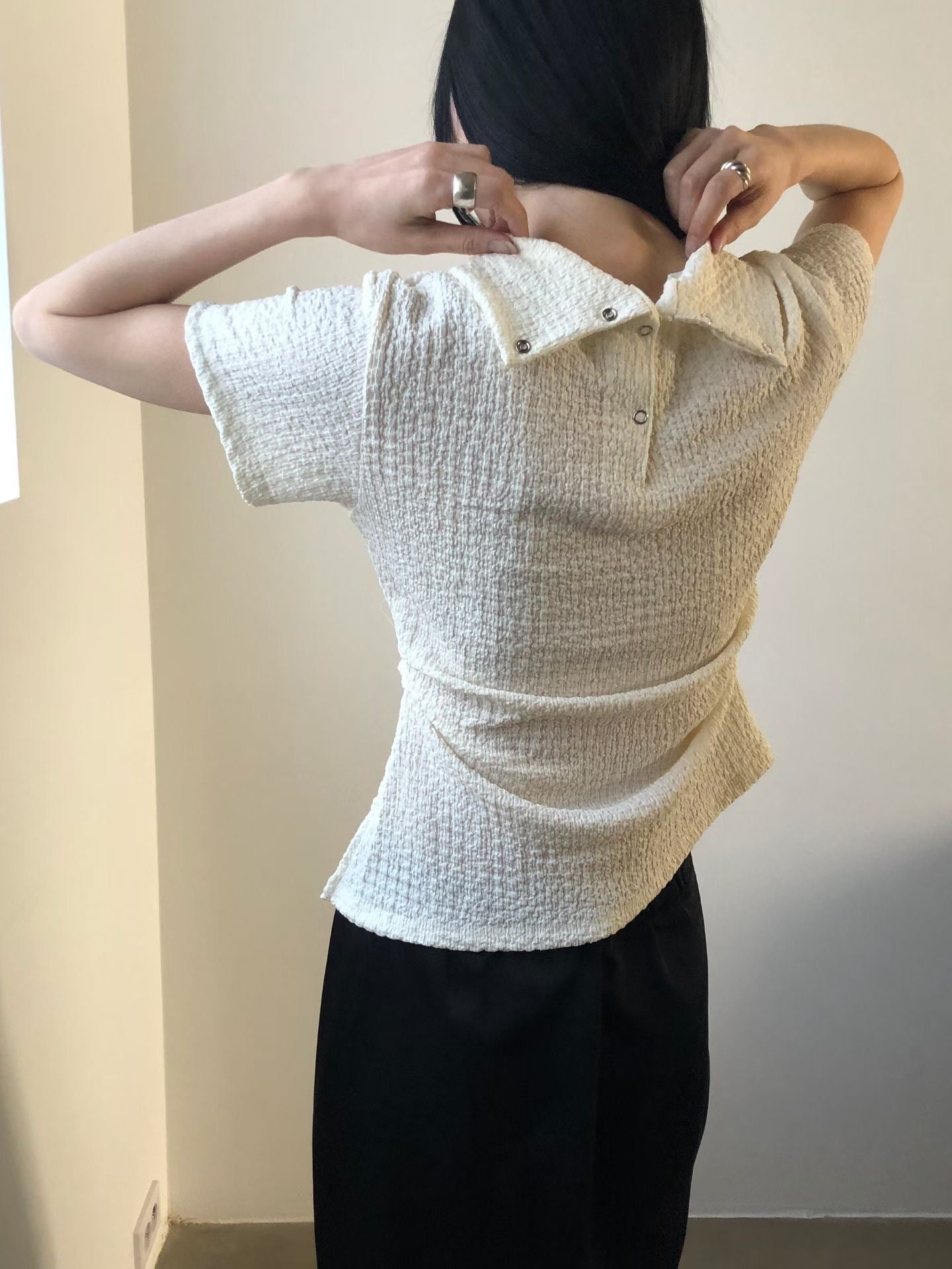 Stella Wrinkle Slit Top