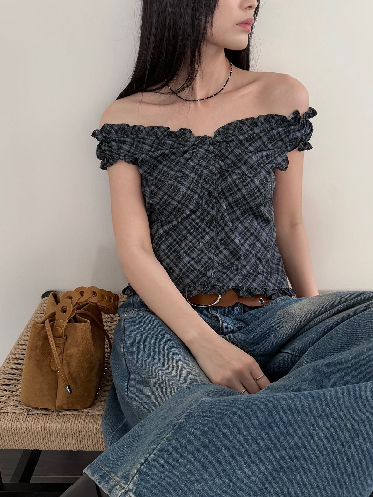 Renny Checked Blouse