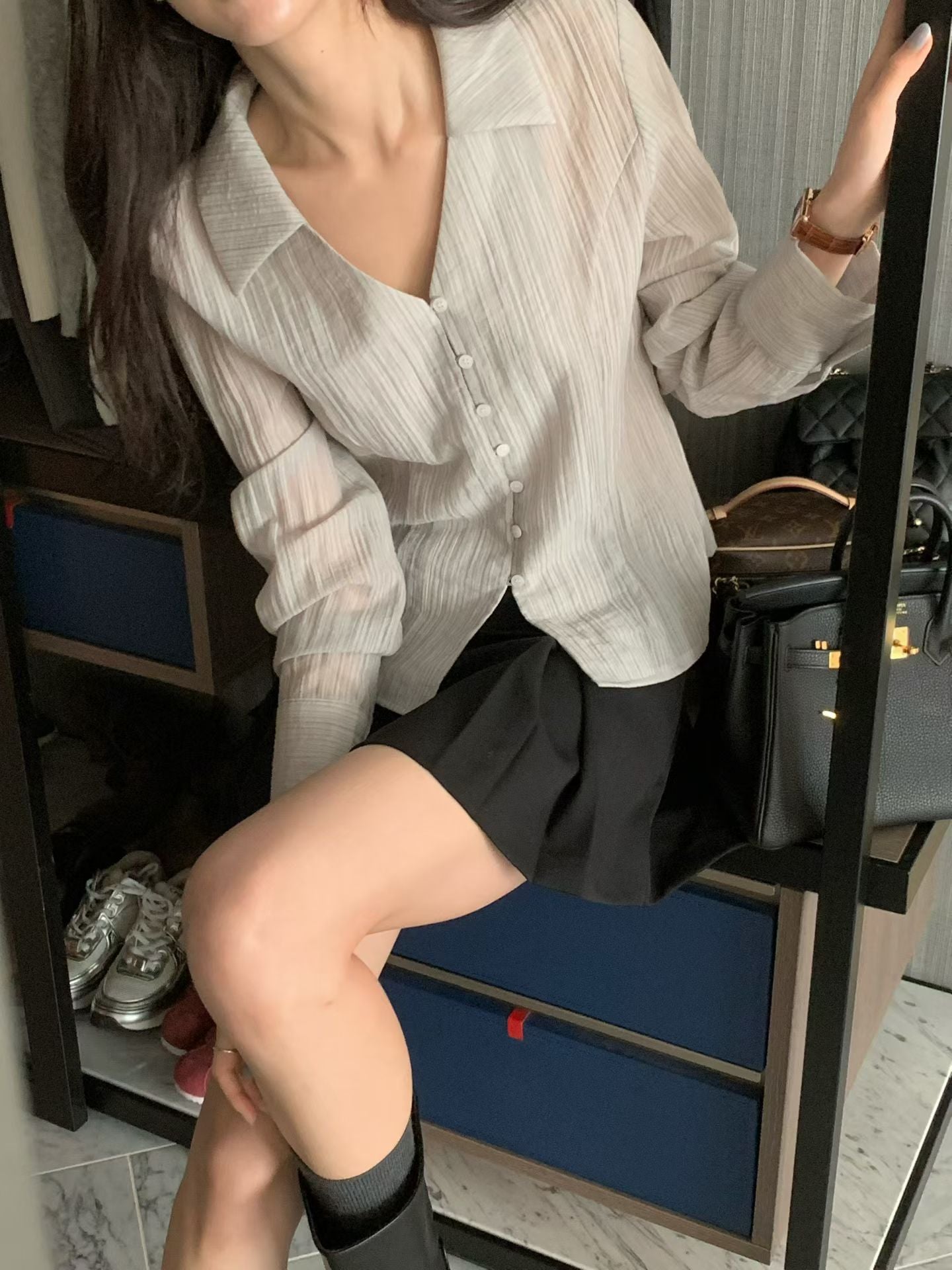 Cheryl V-Neck Blouse