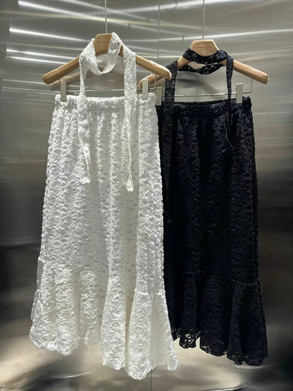 Hera Lace Skirt Set (w/ Scarf)