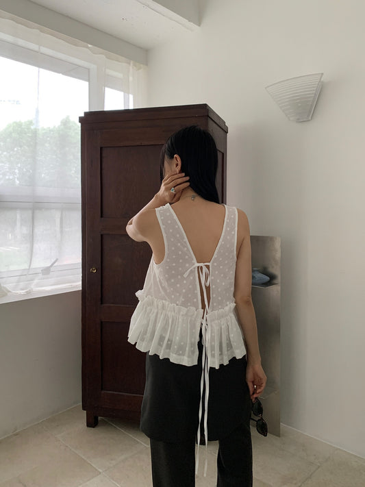 Ella Tie-Back Ruffle Top